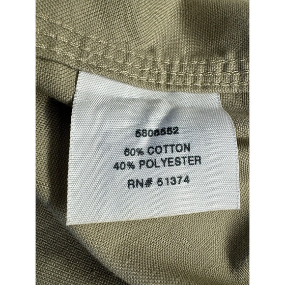 Carhartt Khaki Men's Size L Short Sleeve Cotton/Poly Blend Button Up Rental *SEE - Picture 6 of 9